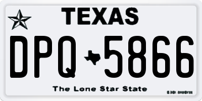 TX license plate DPQ5866
