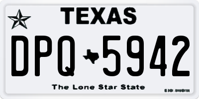 TX license plate DPQ5942