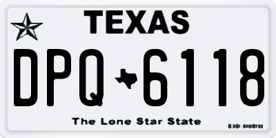 TX license plate DPQ6118