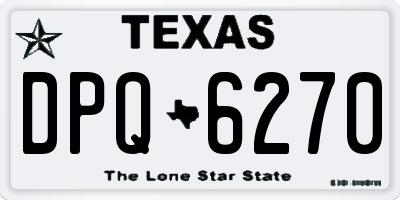 TX license plate DPQ6270