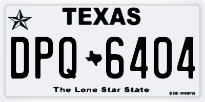 TX license plate DPQ6404