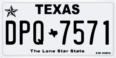 TX license plate DPQ7571