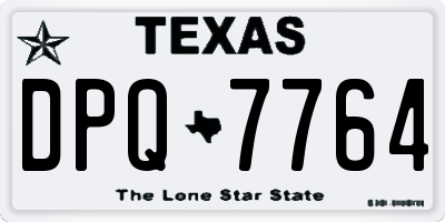 TX license plate DPQ7764