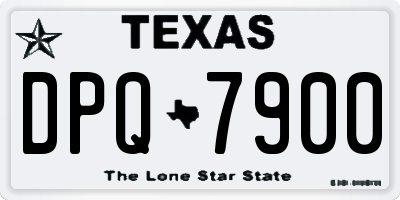 TX license plate DPQ7900