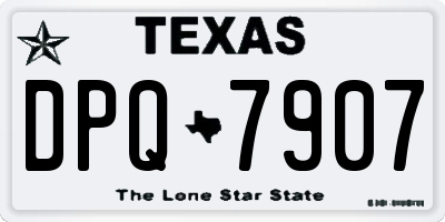 TX license plate DPQ7907
