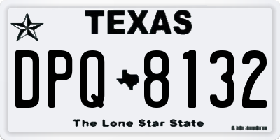 TX license plate DPQ8132