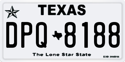 TX license plate DPQ8188