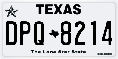 TX license plate DPQ8214