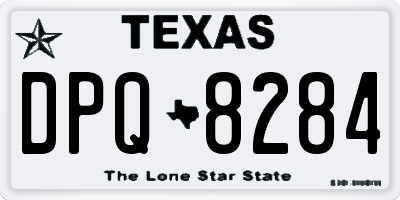 TX license plate DPQ8284