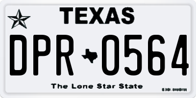 TX license plate DPR0564