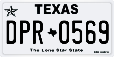 TX license plate DPR0569