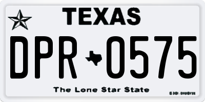 TX license plate DPR0575