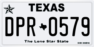 TX license plate DPR0579