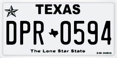 TX license plate DPR0594
