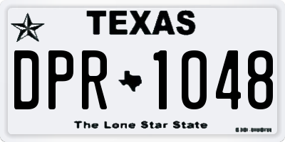 TX license plate DPR1048
