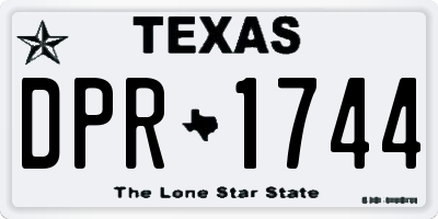 TX license plate DPR1744