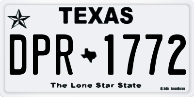 TX license plate DPR1772
