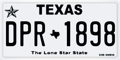 TX license plate DPR1898
