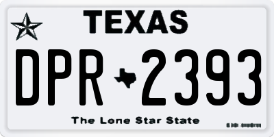 TX license plate DPR2393