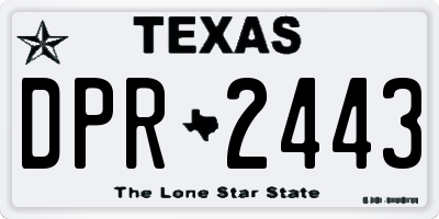 TX license plate DPR2443