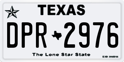 TX license plate DPR2976