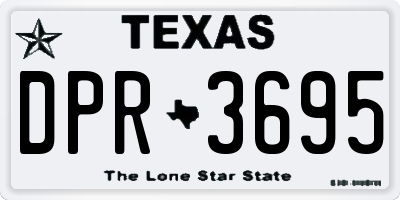 TX license plate DPR3695