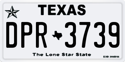 TX license plate DPR3739