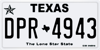 TX license plate DPR4943