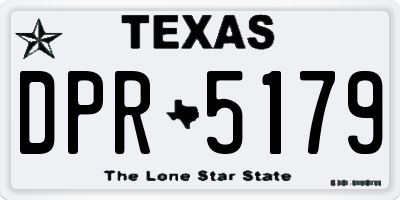 TX license plate DPR5179