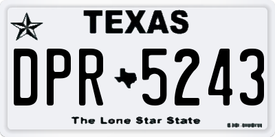 TX license plate DPR5243