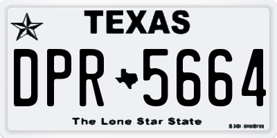 TX license plate DPR5664
