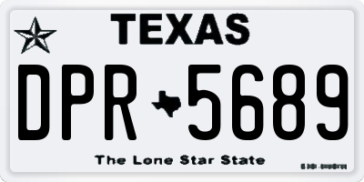 TX license plate DPR5689