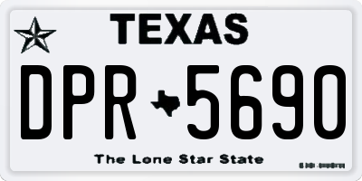 TX license plate DPR5690