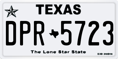 TX license plate DPR5723