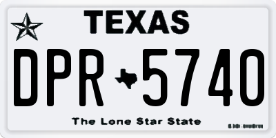 TX license plate DPR5740