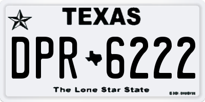 TX license plate DPR6222