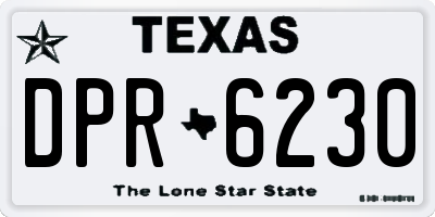 TX license plate DPR6230