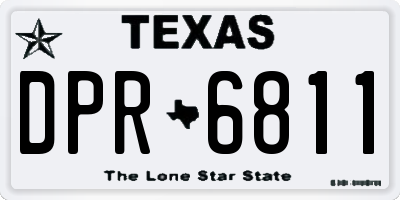 TX license plate DPR6811