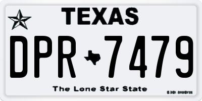 TX license plate DPR7479