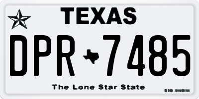 TX license plate DPR7485