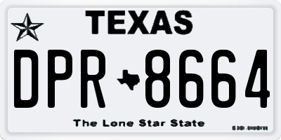 TX license plate DPR8664