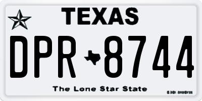 TX license plate DPR8744
