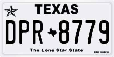 TX license plate DPR8779