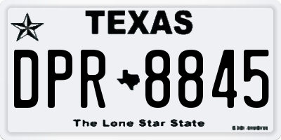TX license plate DPR8845