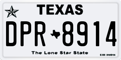 TX license plate DPR8914