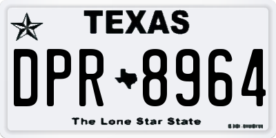 TX license plate DPR8964