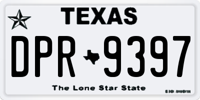 TX license plate DPR9397