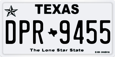 TX license plate DPR9455