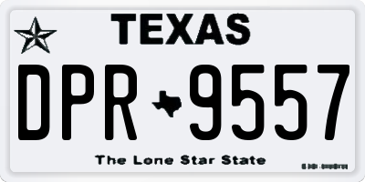 TX license plate DPR9557