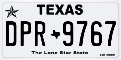TX license plate DPR9767